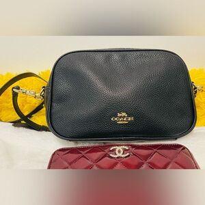 Coach Black Pebbled Leather Crossbody Bag